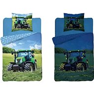 Tractor, luminous, cotton, 140×200 cm, 70×80 cm - Bed Linen