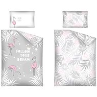 Flamingos grey 100×135, 40×60 - Bed Linen