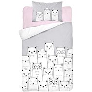 Cats grey Cotton, 100×135, 40×60 cm - Bed Linen