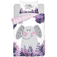 Elephant Jungle pink Cotton, 100×135, 40×60 cm - Bed Linen