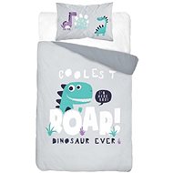 Dino, grey, cotton, 100×135, 40×60 cm - Bed Linen