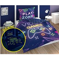 Play Game Zone svítící Bavlna, 140×200, 70×80 cm - Povlečení