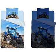 Tractor blue luminous Cotton, 140×200, 70×80 cm - Bed Linen