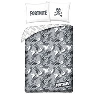 Fortnite grey, cotton, 140×200 cm, 70×90 cm - Bed Linen