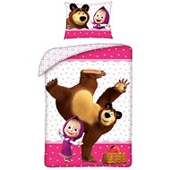 Cotton in bag, Masha and Bear, polka dots, 140×200 cm - Bed Linen