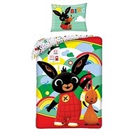 Cotton in bag, Bing Bunny with rainbow, 140×200 cm - Bed Linen