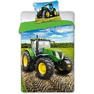 Tractor, green, cotton, 140×200 cm, 70×90 cm - Bed Linen