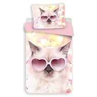 3D Cat hearts micro 140×200, 70×90 - Bed Linen