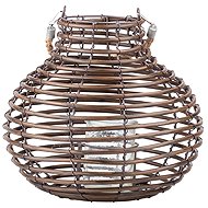 Z - TRADE Wicker lamp with handle, 28 × 11 × 25 cm, brown - Lantern