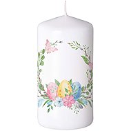 Z - TRADE Cylinder 60 × 120mm Eggs and Wreath, White - Candle