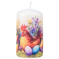 Z - TRADE Roller 60 × 110 mm Hen with Rooster, Coloured - Candle
