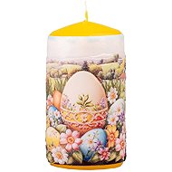 Z - TRADE Roller 60 × 110 mm Easter Eggs in a Meadow, Yellow - Candle