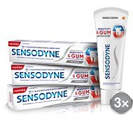 SENSODYNE Sensitive & Gum Whitening 3 × 75 ml - Fogkrém