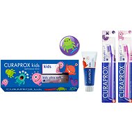 CURAPROX Kids Limited Edition, 2× kids toothbrush + fluoride-free strawberry toothpaste 60 ml - Gift Set