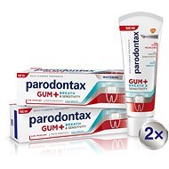 PARODONTAX for gums, breath and sensitive teeth Whitening 2×75 ml - Toothpaste