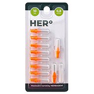 HERBADENT Hero 0,8 mm orange, 10 pcs - Interdental Brush
