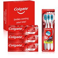 COLGATE Box Max White Luminous 3× 75ml + 3× Colgate 360 - Oral Hygiene Set
