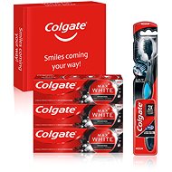 COLGATE Box Max White Charcoal 3 × 75ml + Colgate 360 - Oral Hygiene Set