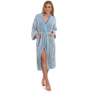 Interkontakt Ladies bathrobe model KIMONO 07 Blue Grey L - Bathrobe