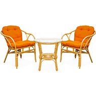 Aga Rattan set Sita Light brown / Orange - Garden Furniture