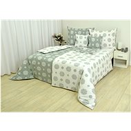 Zdeněk Staněk - LUX Crepe Bedding Set, White with Grey Pattern - Bed Linen