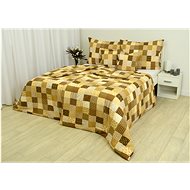 Zdeněk Staněk - Crepe Bedding LUX Light Brown Patchwork - Bed Linen