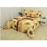 Zdeněk Staněk - LUX Crepe Bedding Set, Beige with Brown Pattern - Bed Linen