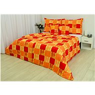 Zdeněk Staněk - Cotton Bedding LUX Red-orange Cube - Bed Linen