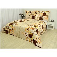 Zdeněk Staněk - Cotton Bedding LUX Brown-orange Cubes - Bed Linen