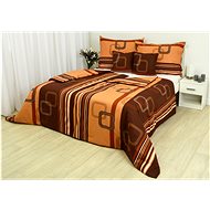 Zdeněk Staněk - Cotton Bedding LUX Dark Brown Rectangles - Bed Linen
