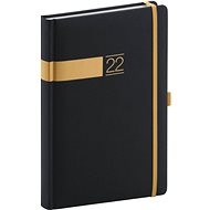Denní diář Twill 2022, černozlatý - Diář