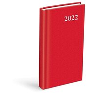 Diář 2022 D802 PVC Red 90x170 mm - Diář