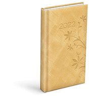 Diář 2022 D802 PU beige 90x170 mm - Diář