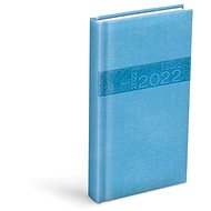 Diář 2022 D802 PU blue 90x170 mm - Diář