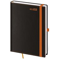 Denní diář A5 Black Orange s poutkem - Diář