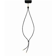 iDeal Of Sweden Univerzální šňůrka na krk z veganské kůže pro telefony se zadním krytem black - Phone Lanyard