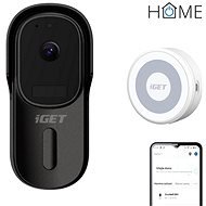 iGET HOME Doorbell DS1 Black + Chime CHS1 White – súprava videozvončeka a reproduktora, FullHD video - Zvonček s kamerou