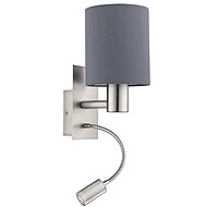 Eglo 96479 - LED Wall Lamp PASTERI 1xE27/40W + LED/3,5W Grey - Wall Lamp
