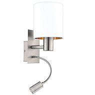 Eglo 96484 - LED Wall Lamp PASTERI 1xE27/40W + LED/3,5W White - Wall Lamp