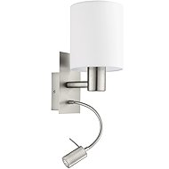 Eglo 96477 - LED Wall Lamp PASTERI 1xE27/40W + LED/3,5W White - Wall Lamp
