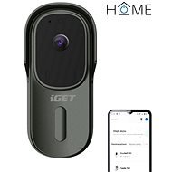 iGET HOME Doorbell DS1 Anthracite - akkumulátoros WiFi videó kaputelefon FullHD videó- és hangátvite - Videó kaputelefon