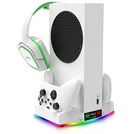 iPega XBS011S Multifunctional Rechargeable RGB Stand with Cooling for Xbox S Series + 2 Batteries - Game Console Stand