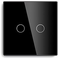 iQtech Millennium, Zigbee 2x NoN switch Smartlife, black - Light Switch