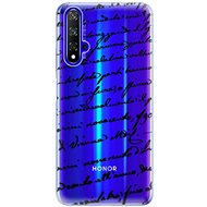 iSaprio Handwriting 01 Black for Honor 20 - Phone Cover