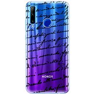 iSaprio Handwriting 01 Black for Honor 20 Lite - Phone Cover