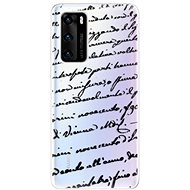 iSaprio Handwriting 01 Black for Huawei P40 - Phone Cover