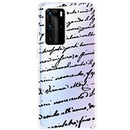 iSaprio Handwriting 01 Black for Huawei P40 Pro - Phone Cover