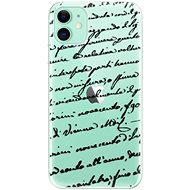 iSaprio Handwriting 01 Black for iPhone 11 - Phone Cover