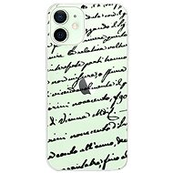 iSaprio Handwriting 01 Black for iPhone 12 - Phone Cover