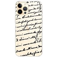iSaprio Handwriting 01 Black for iPhone 12 Pro - Phone Cover